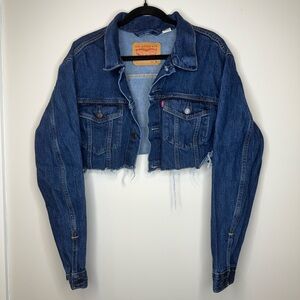 Levi's Blue Cropped Jean Jacket